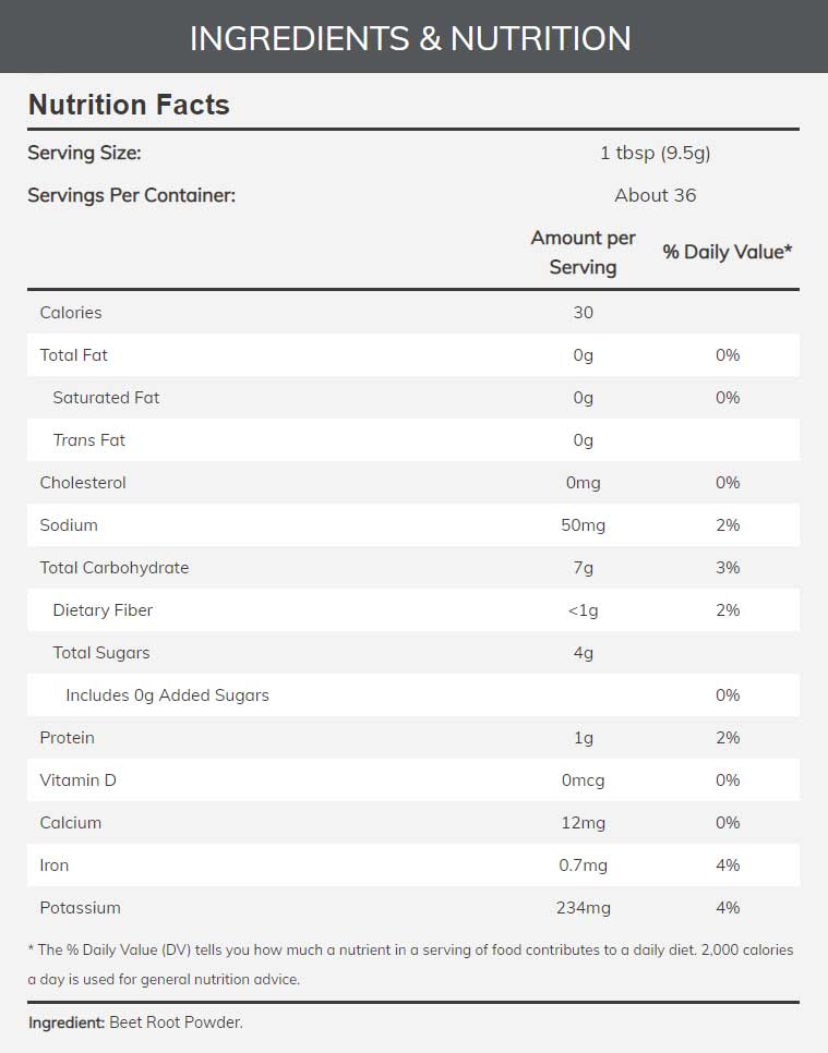 NOW Sports Beet Root Powder