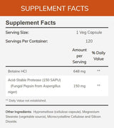 NOW Betaine HCl 648 mg