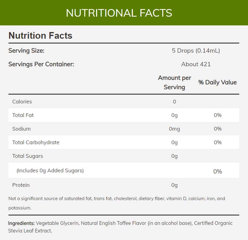 NOW Better Stevia, English Toffee