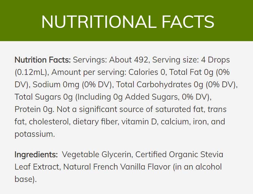 NOW Better Stevia, French Vanilla