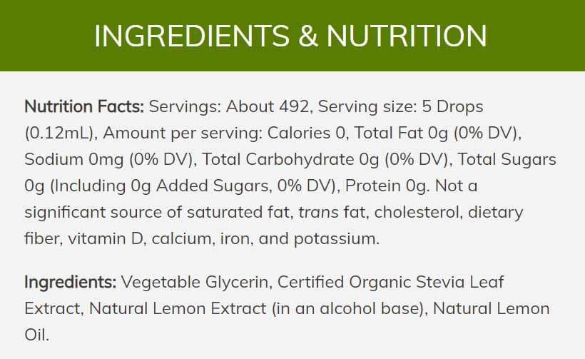 NOW Better Stevia, Lemon Twist