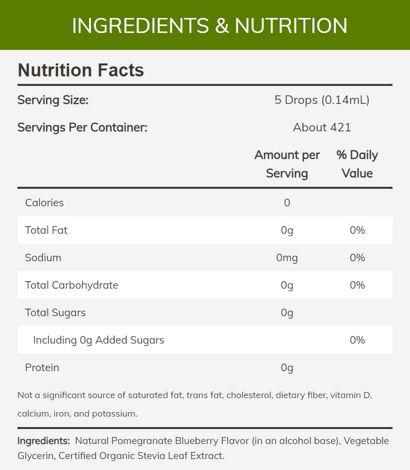 NOW Better Stevia, Pomegranate-Blueberry