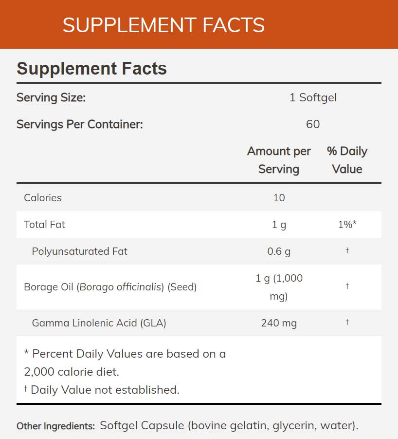 NOW Borage Oil 1000 mg