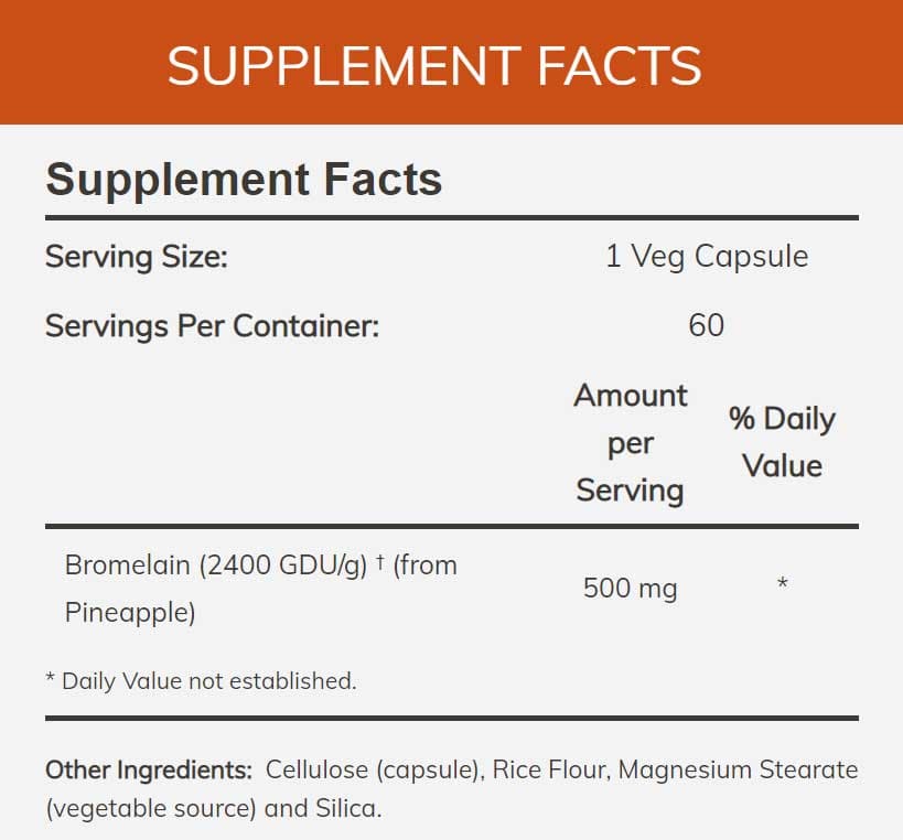 NOW Bromelain 500 mg