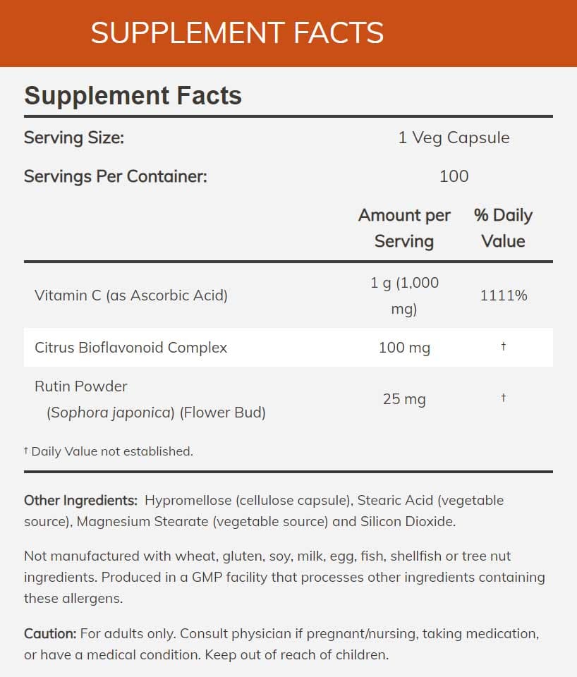 NOW C-1000 with Bioflavonoids