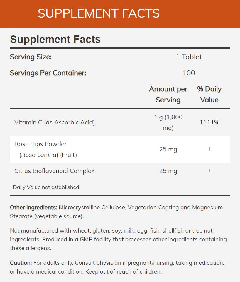 NOW C-1000 with Rose Hips & Bioflavonoids