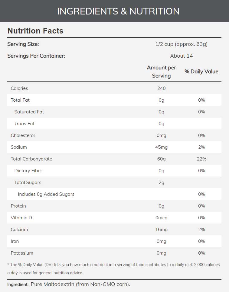 NOW Sports Carbo Gain Powder