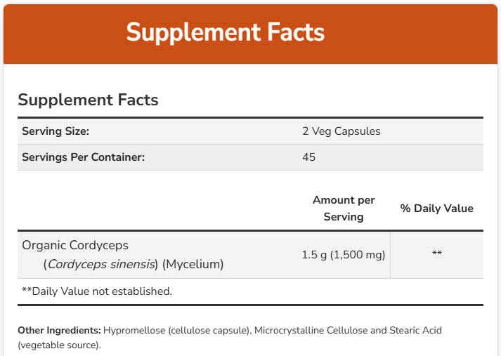 NOW Cordyceps 750 mg