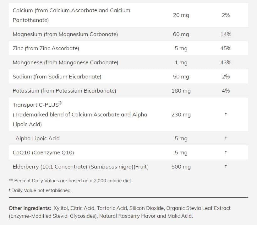 NOW Effer-C Elderberry