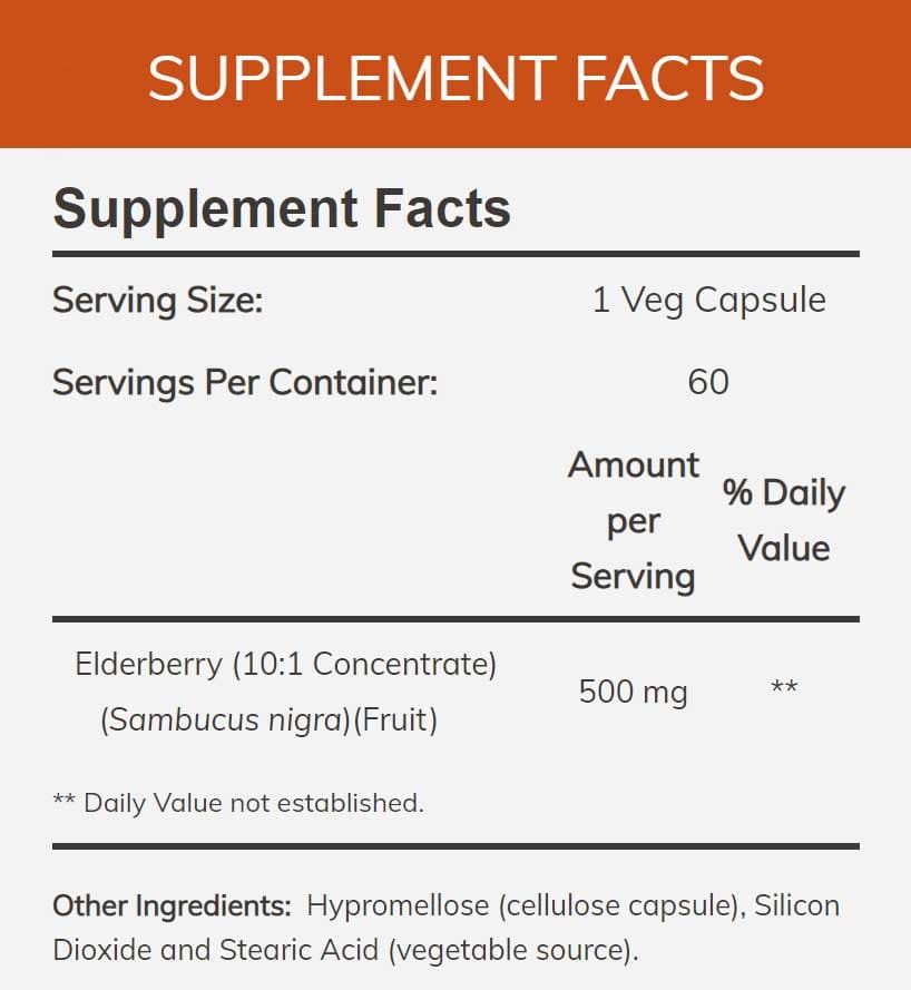 NOW Elderberry Extract 500 mg