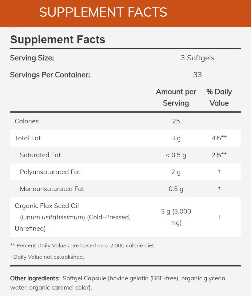 NOW Flax Oil 1000 mg