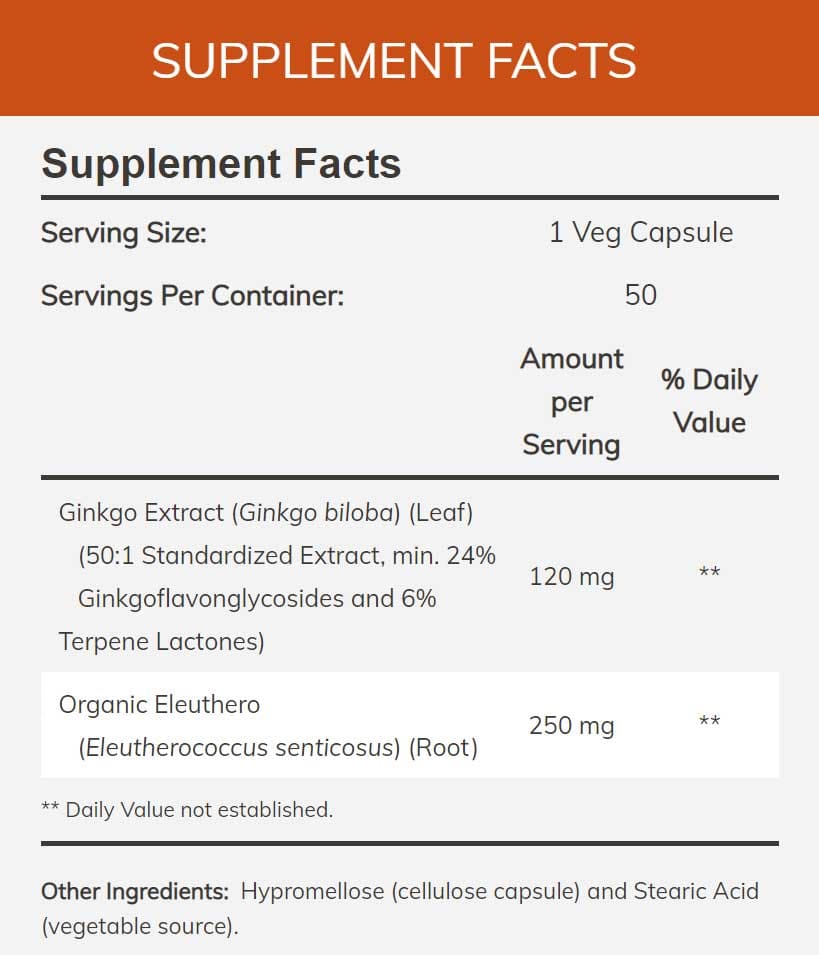 NOW Double Strength Ginkgo Biloba 120 mg