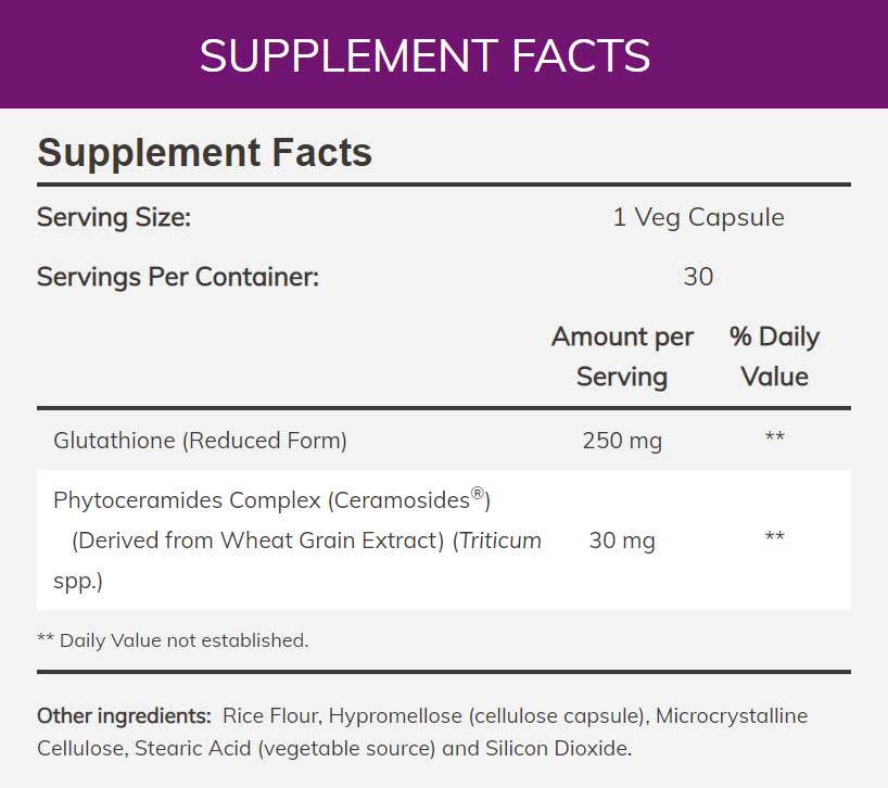 NOW Solutions Glutathione Skin Brightener, Veg Capsules