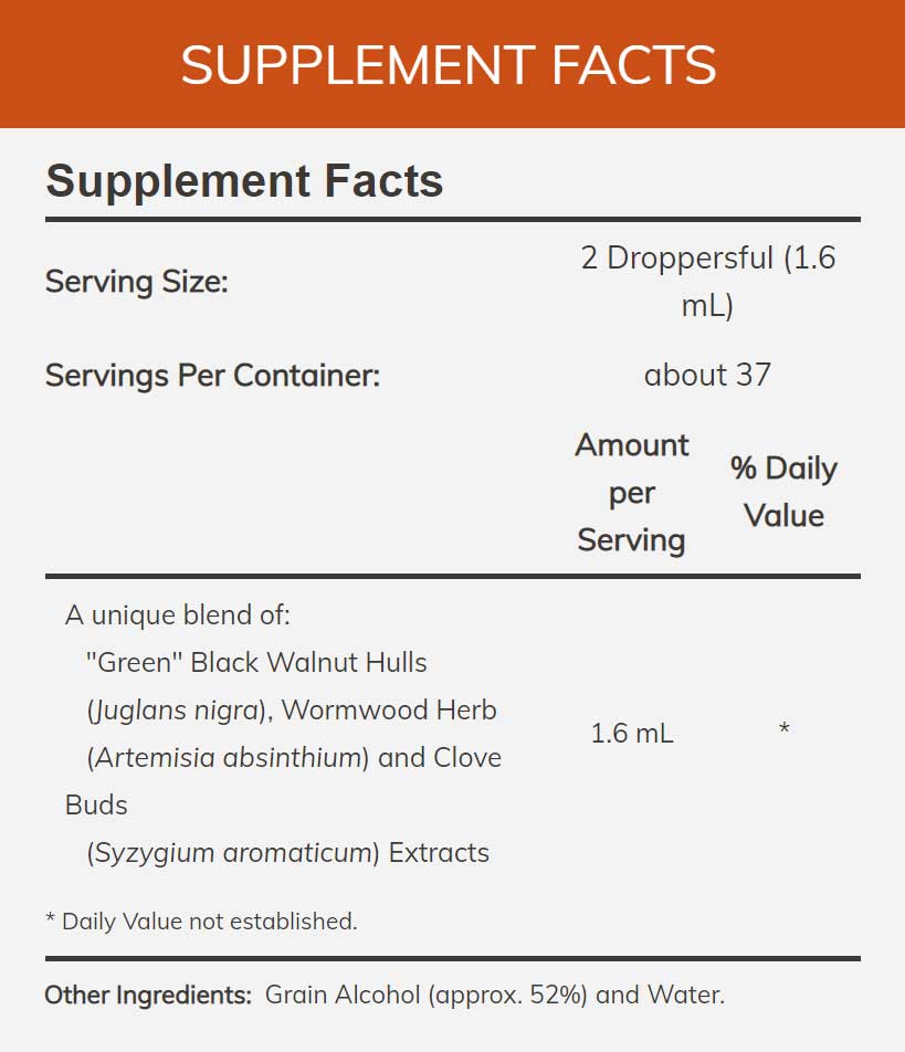 NOW Green Black Walnut Wormwood Complex