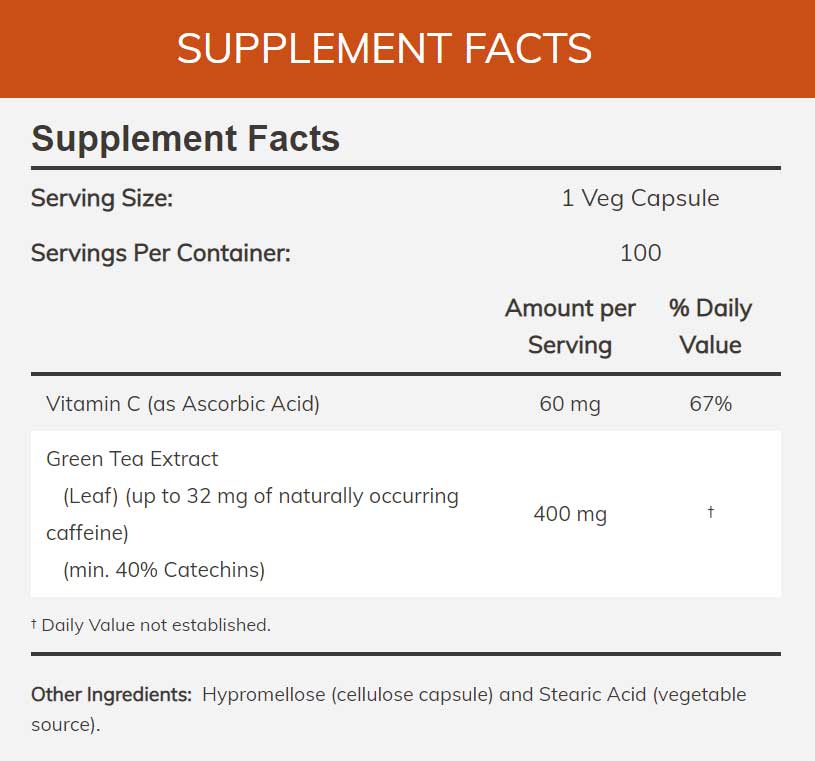 NOW Green Tea Extract 400 mg