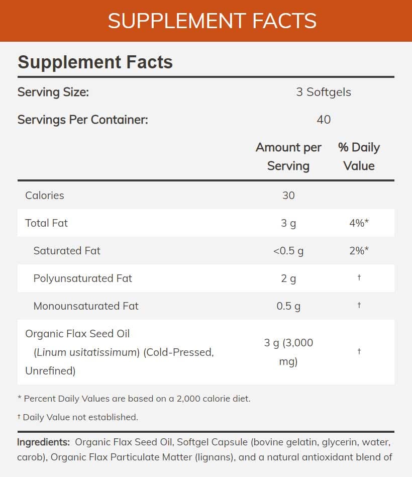 NOW Flax Oil 1000 mg