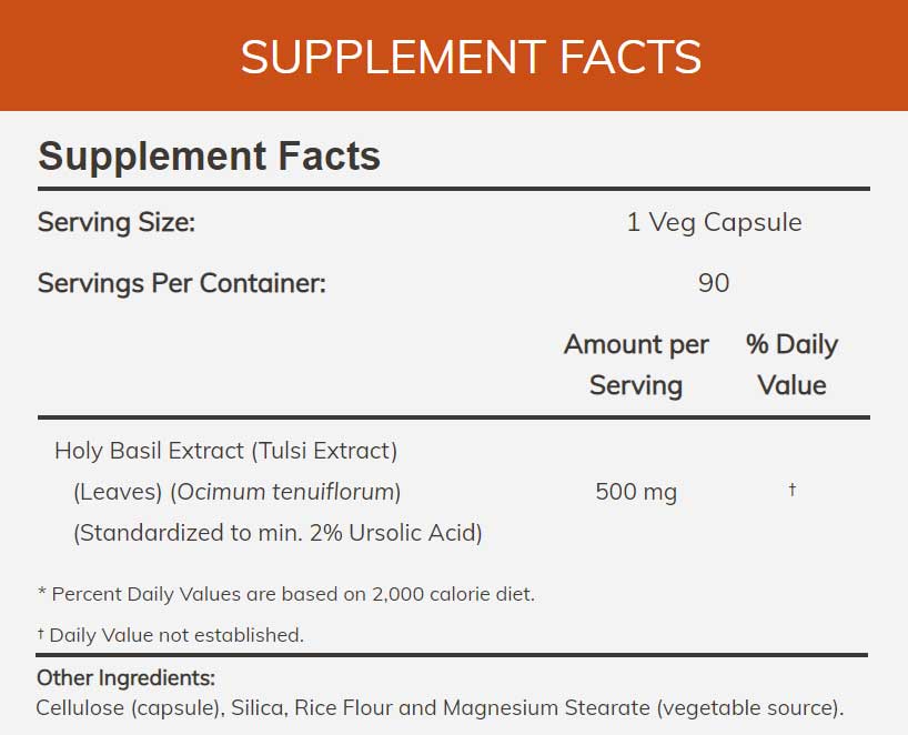 NOW Holy Basil Extract 500 mg