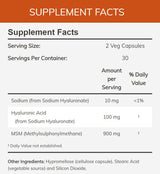 NOW Hyaluronic Acid with MSM 50 mg