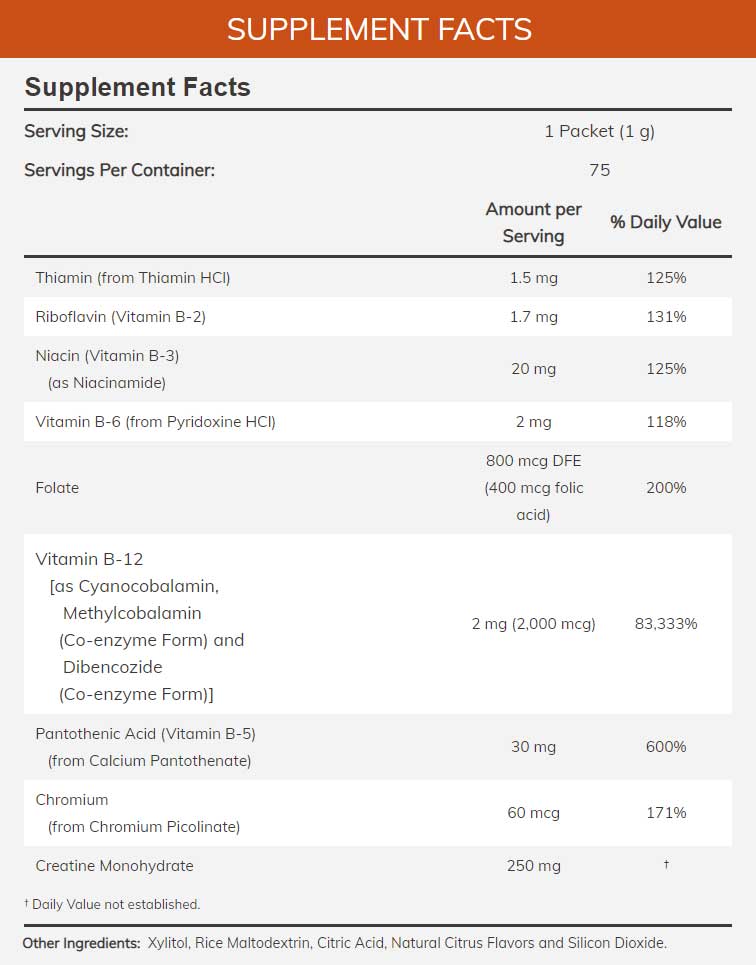 NOW Instant Energy B12 Packets