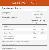 NOW Certified Organic Inulin Prebiotic Pure Powder