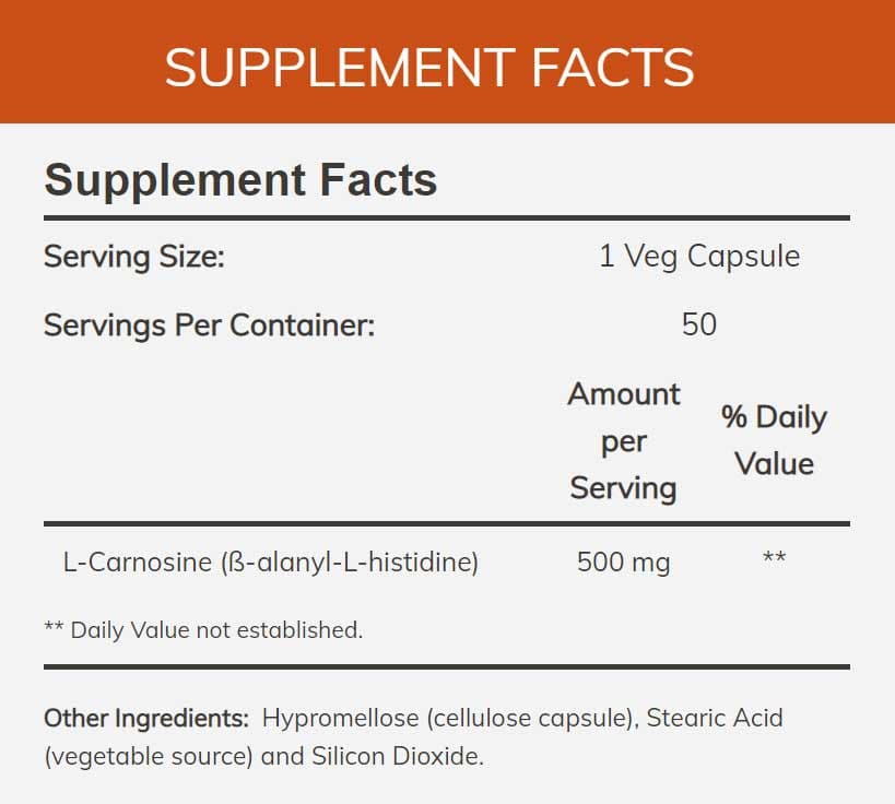 NOW L-Carnosine 500 mg
