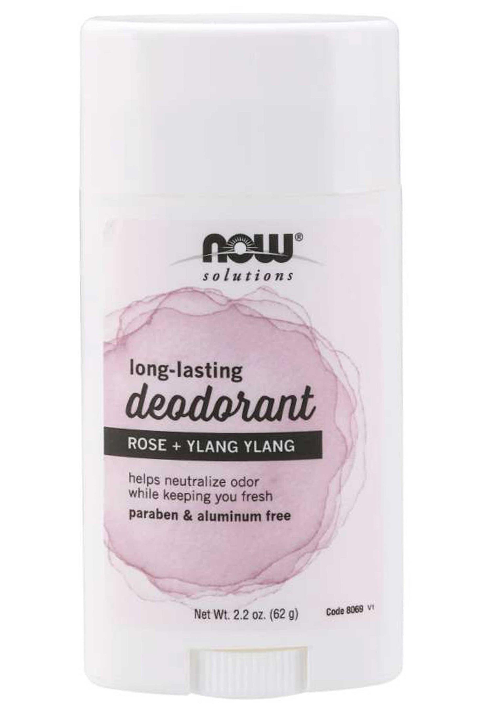 NOW Solutions Long-Lasting Deodorant - Rose + Ylang Ylang