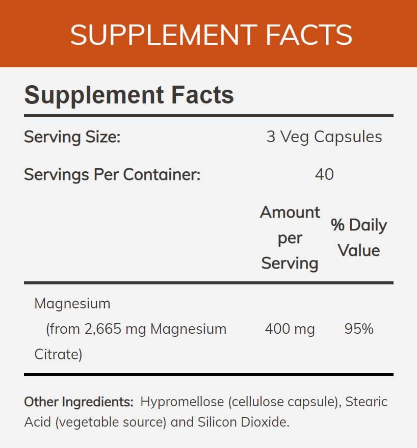 NOW Magnesium Citrate 400 mg