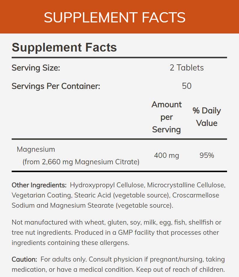 NOW Magnesium Citrate 200 mg