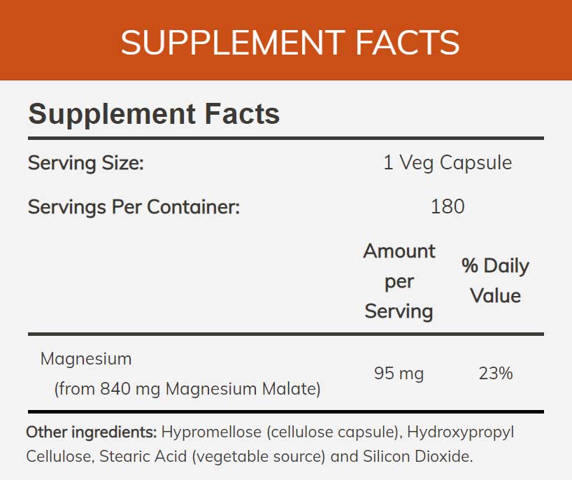 NOW Magnesium Malate Caps