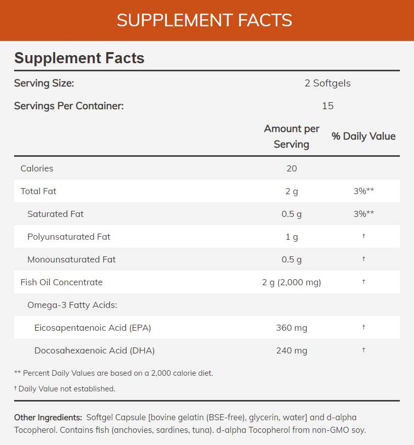 NOW Omega-3 Fish Oil Softgels