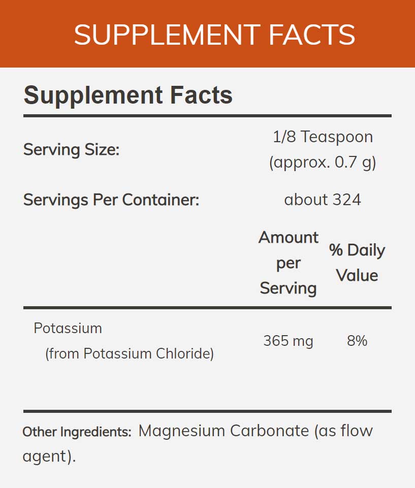 NOW Potassium Chloride Powder