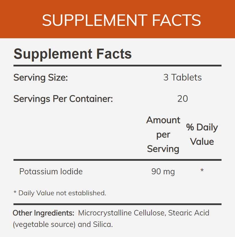 NOW Potassium Iodide 30 mg