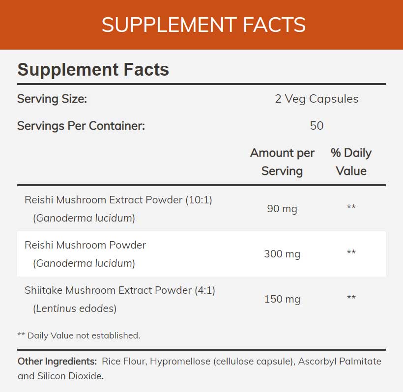 NOW Rei-Shi Mushrooms 270 mg