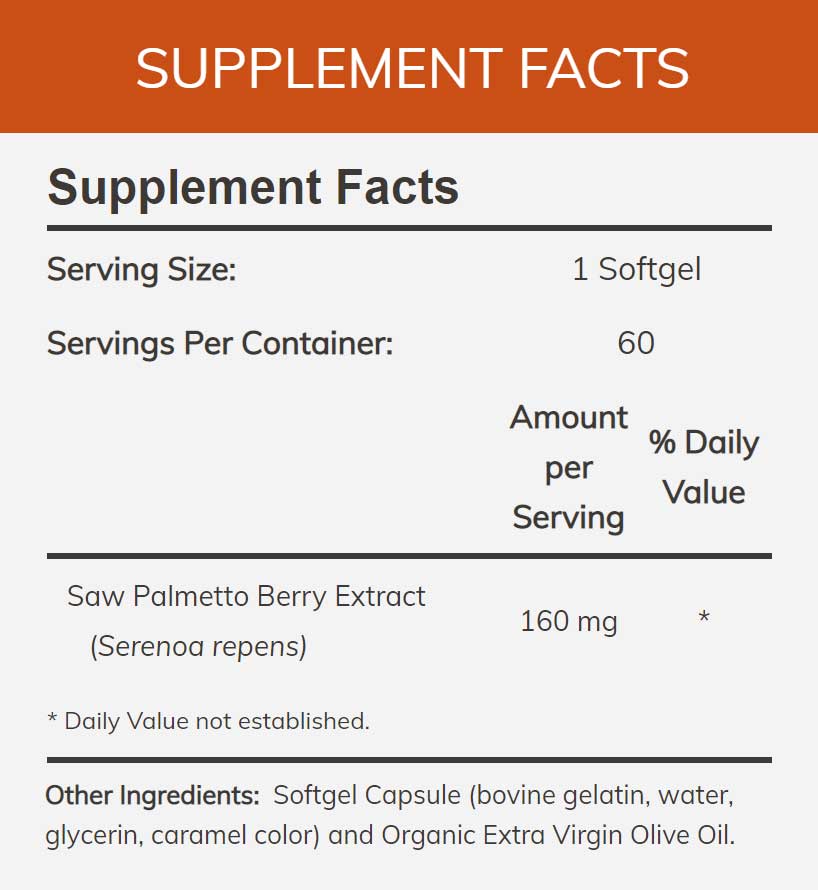 NOW Saw Palmetto Extract 160 mg
