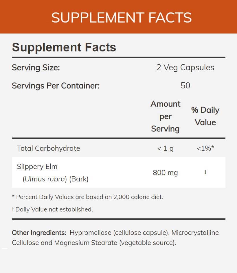 NOW Slippery Elm 400 mg