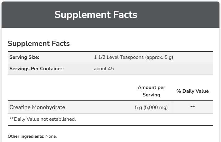 NOW Sports Creatine Monohydrate Powder