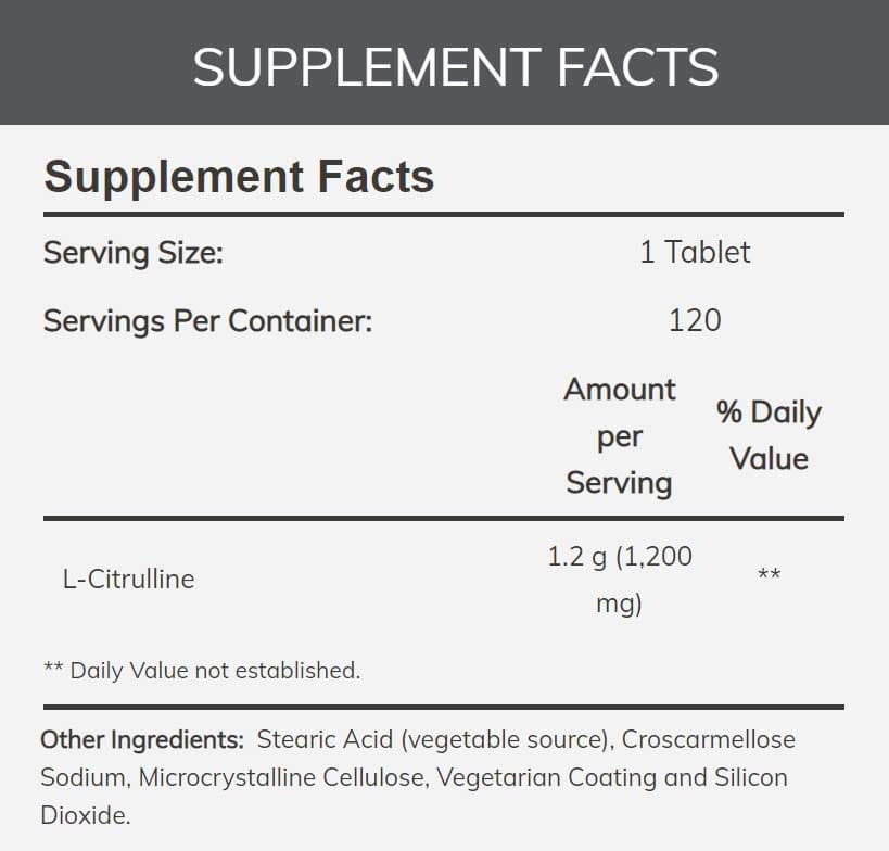 NOW Sports L-Citrulline Extra Strength 1200 mg