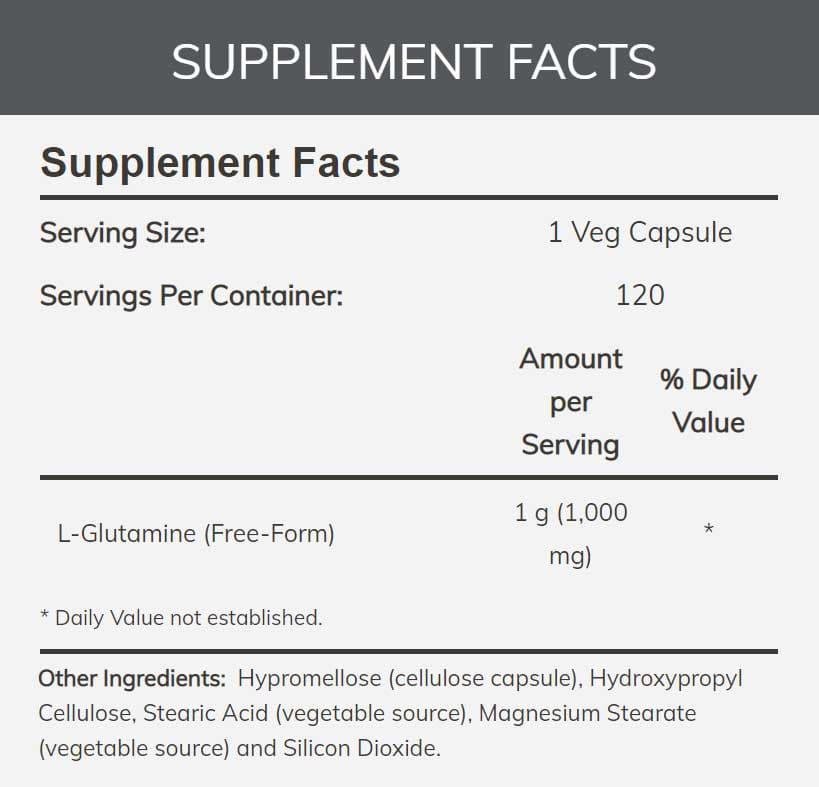 NOW Sports L-Glutamine 1000 mg
