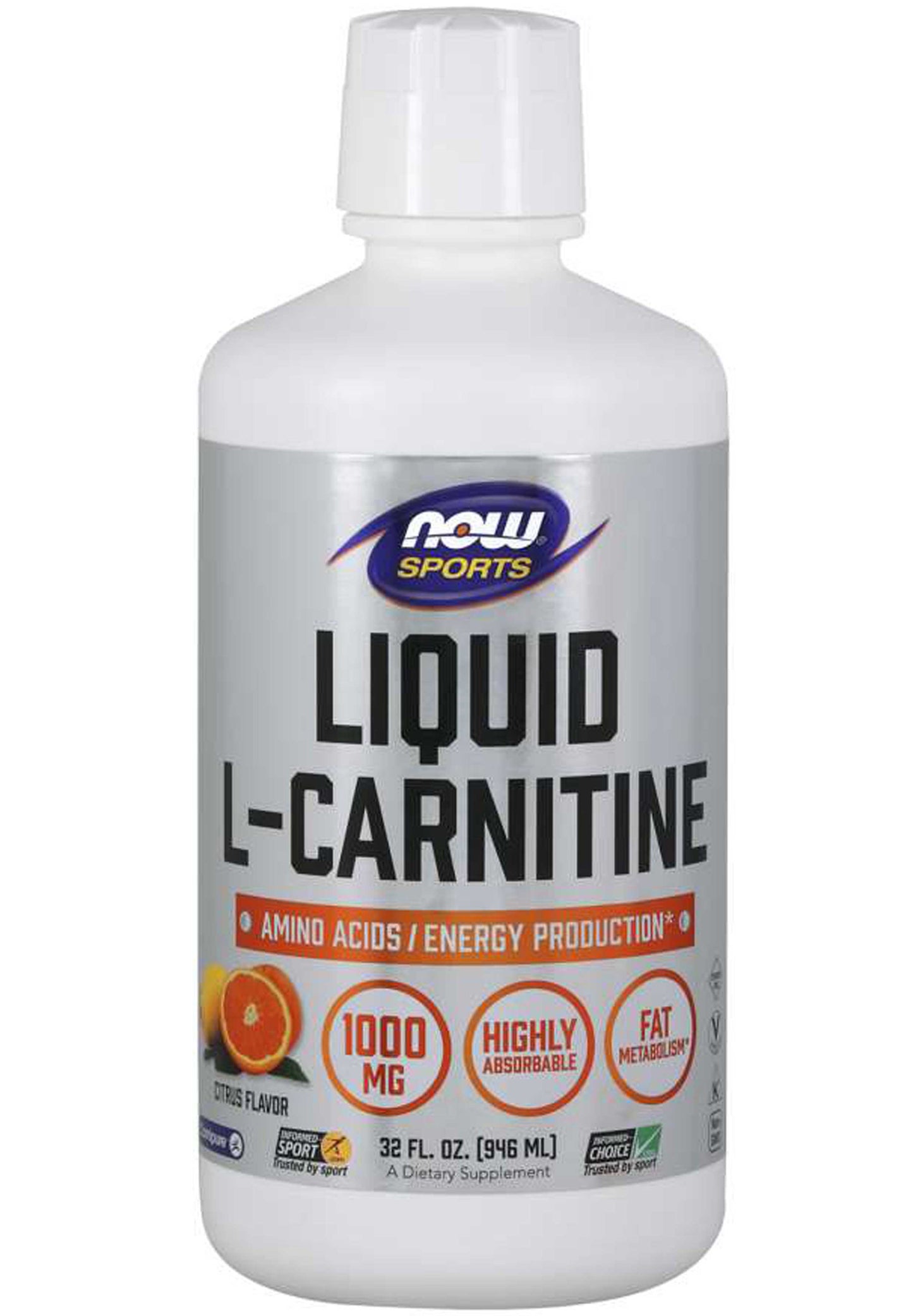 NOW Sports Liquid L-Carnitine 1000 mg