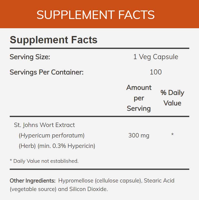 NOW St. John's Wort 300 mg