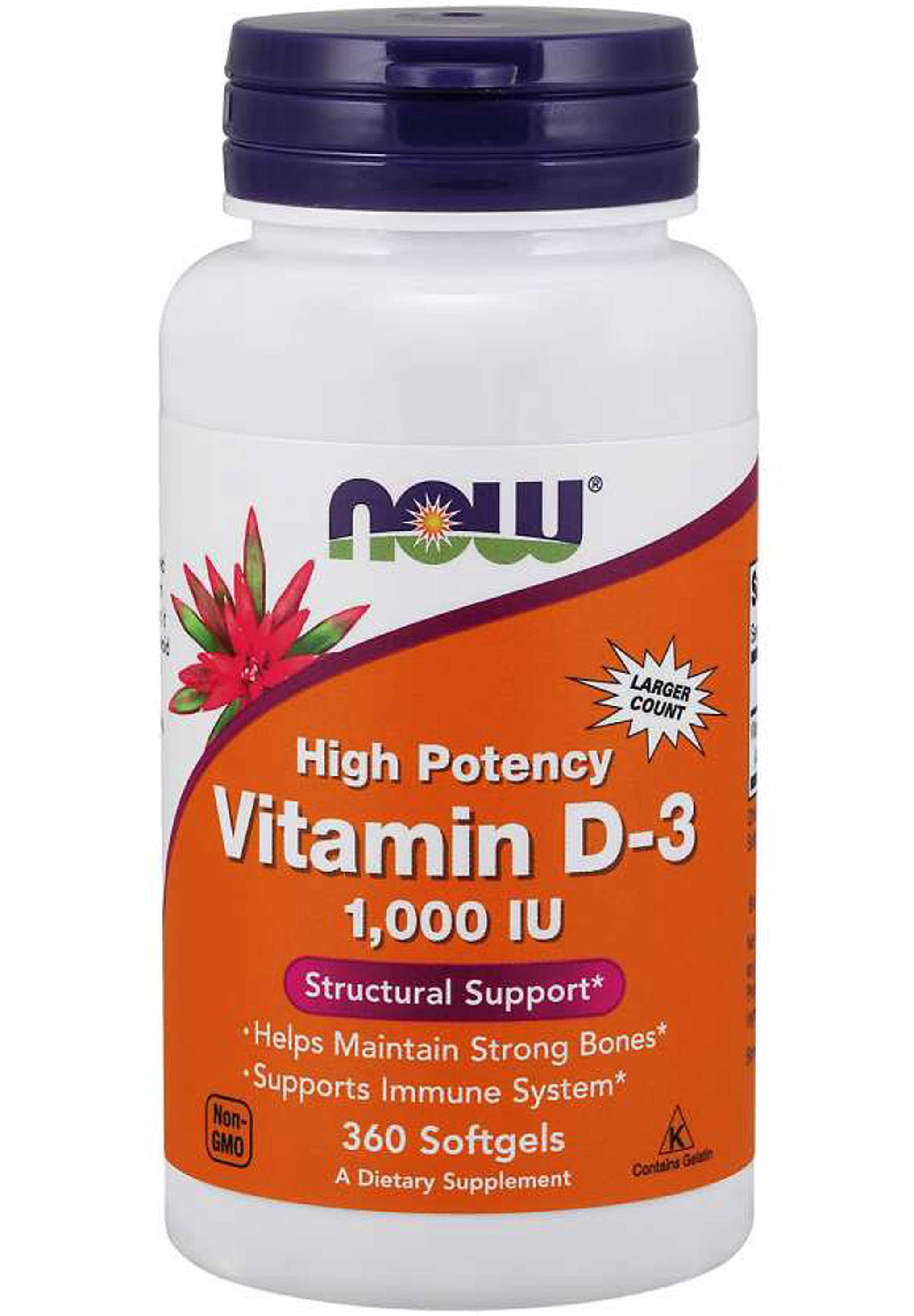 NOW Vitamin D-3 1,000 IU High Potency