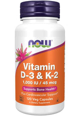 NOW Vitamin D-3 & K-2 45 mcg