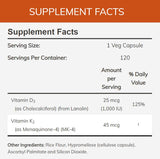 NOW Vitamin D-3 & K-2 45 mcg