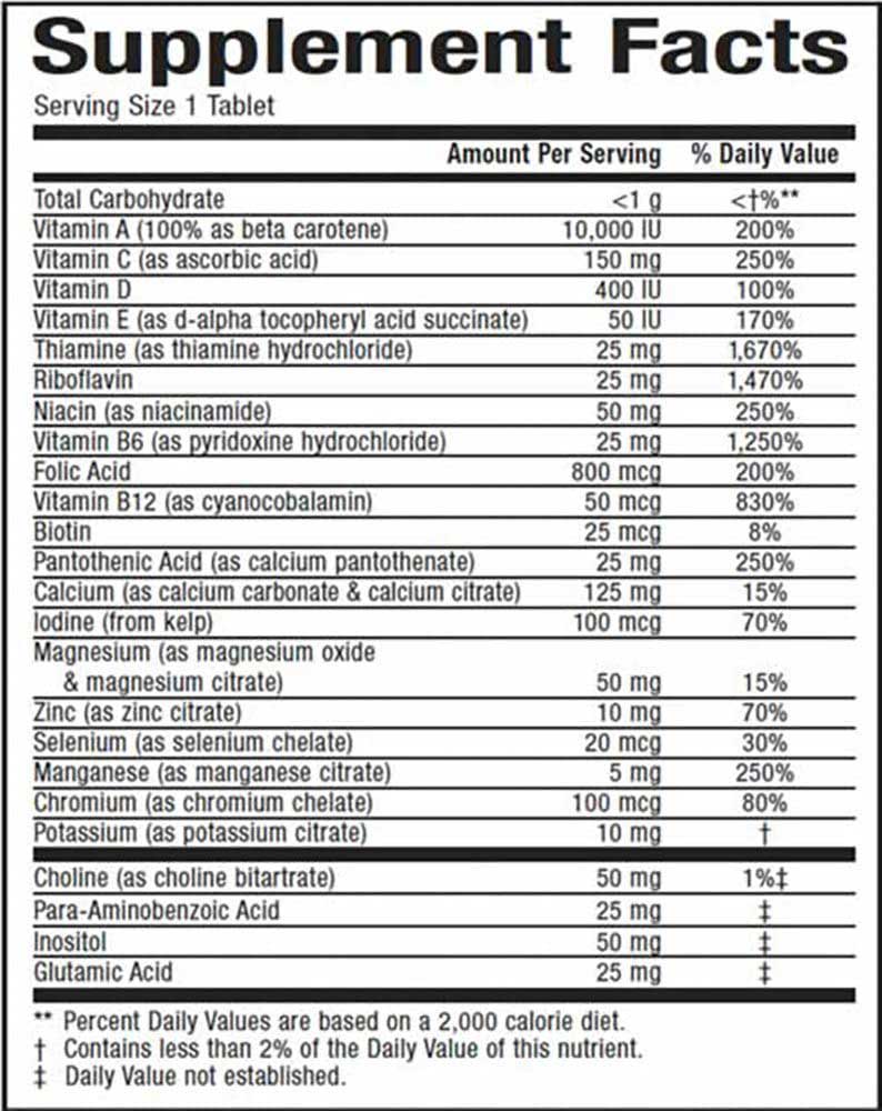 Natural Factors Super Multi Iron Free
