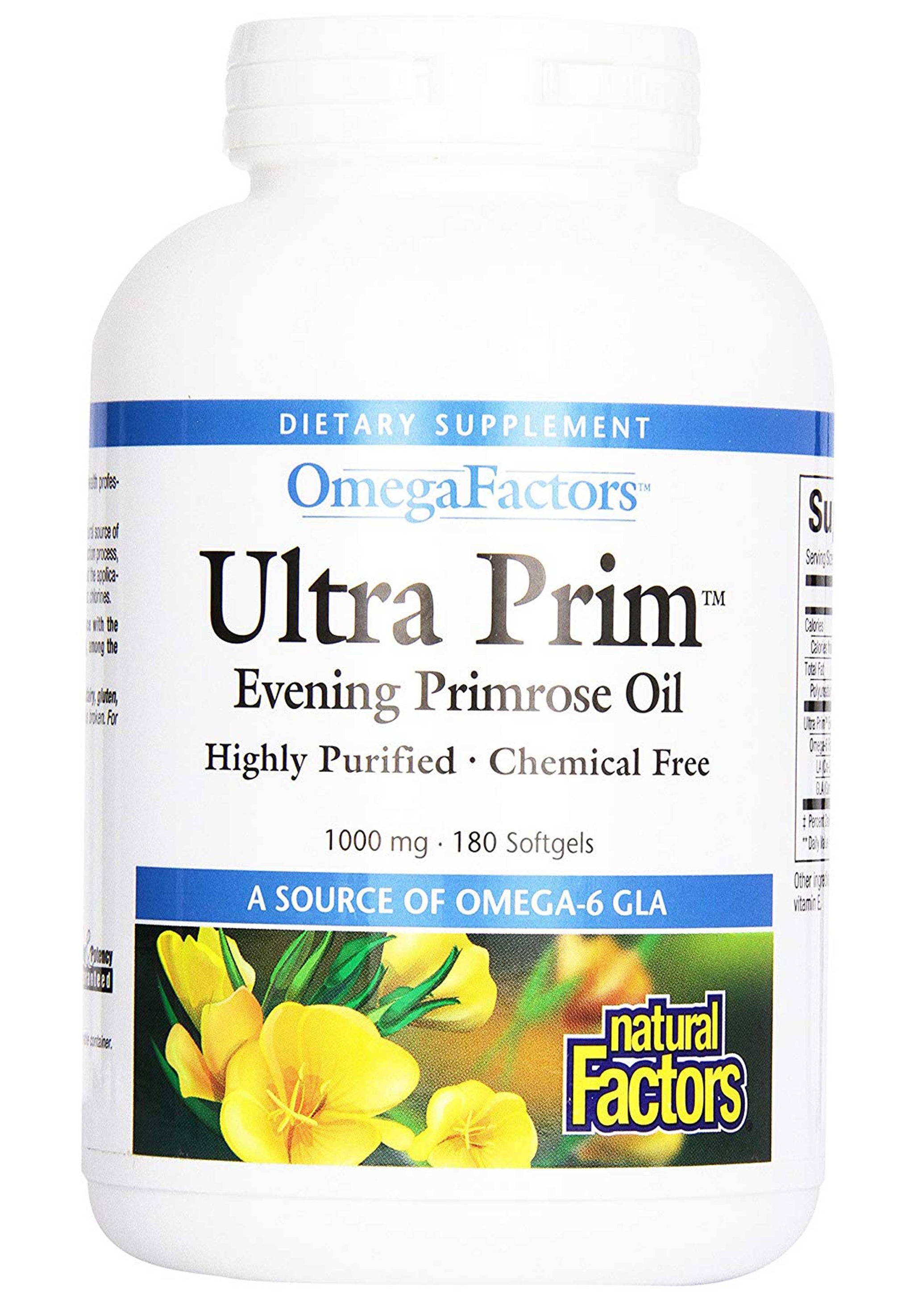 Natural Factors Ultra Prim Evening Primrose Oil 1000 mg