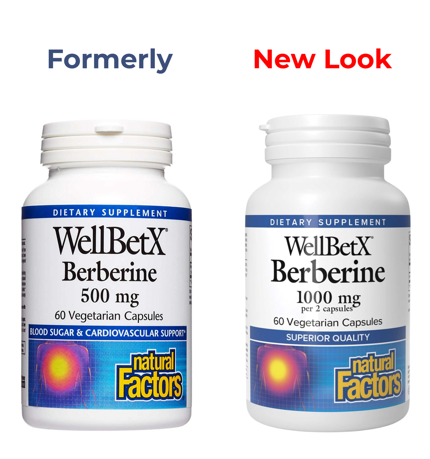 Natural Factors WellBetX Berberine 1000 mg (Formerly 500 mg)