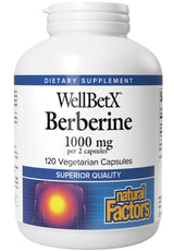 Natural Factors WellBetX Berberine 1000 mg (Formerly 500 mg)