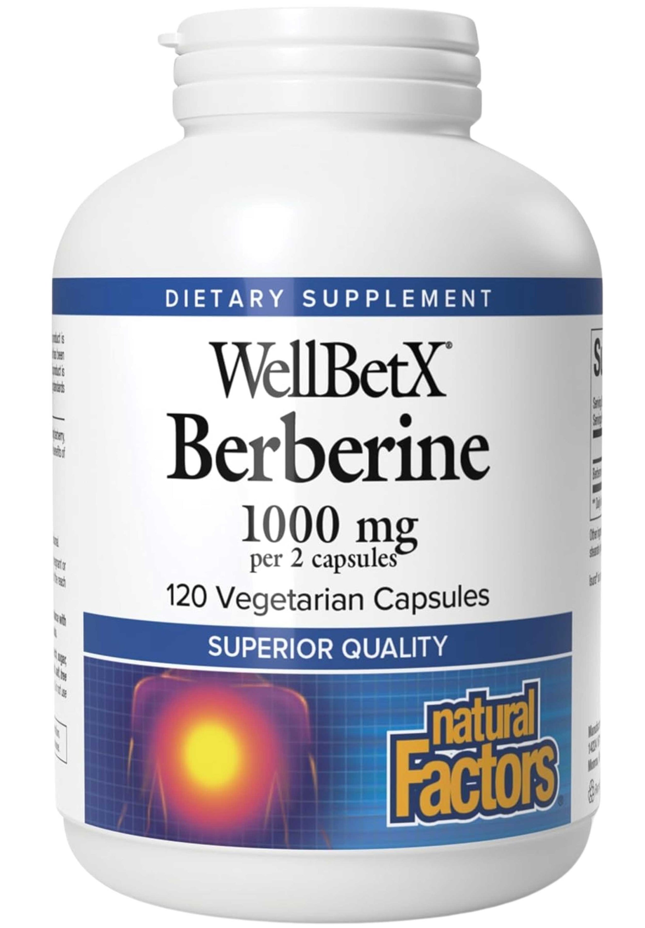Natural Factors WellBetX Berberine 1000 mg (Formerly 500 mg)