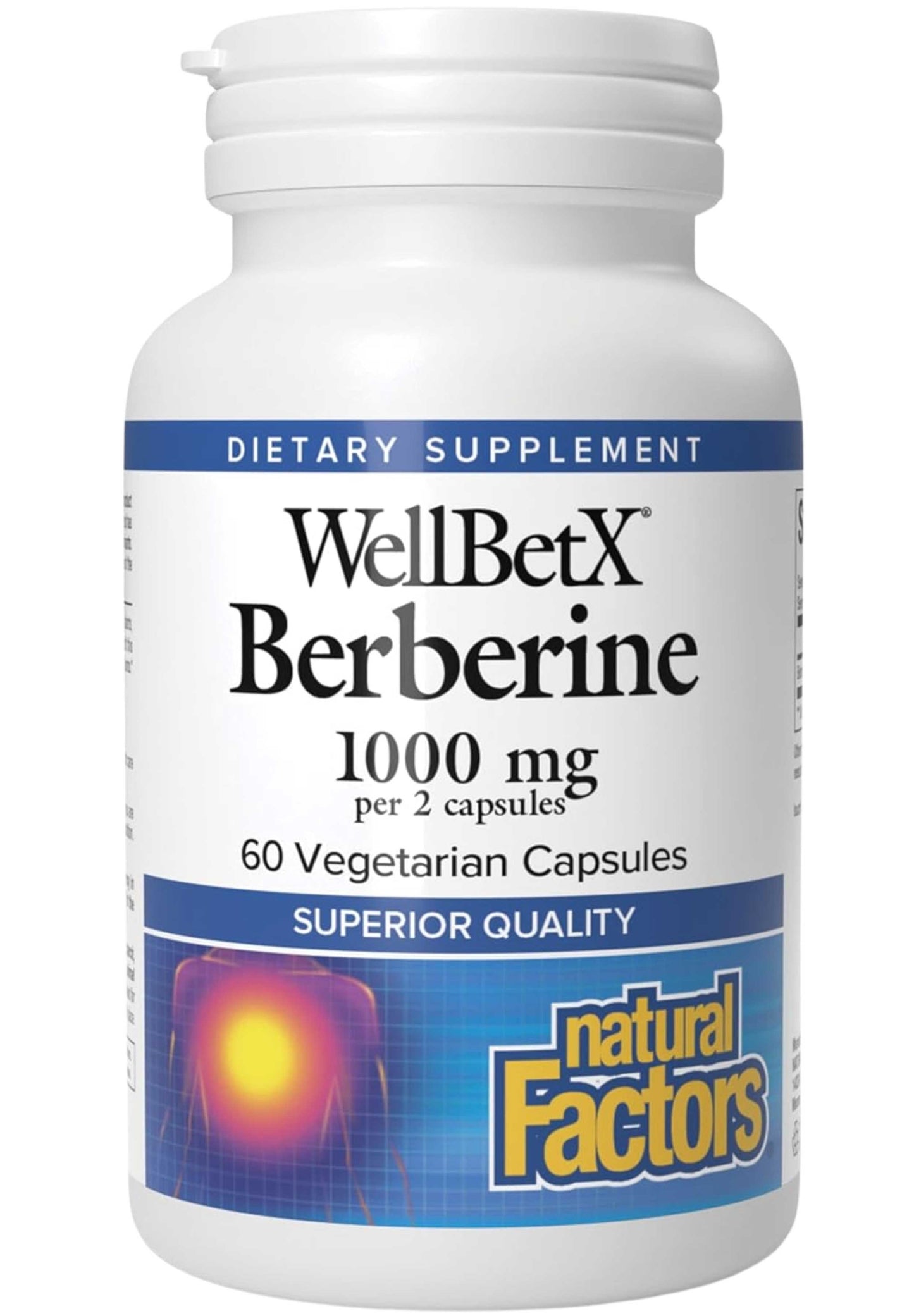 Natural Factors WellBetX Berberine 1000 mg (Formerly 500 mg)