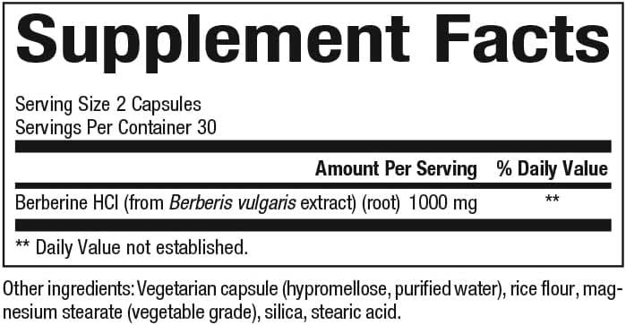 Natural Factors WellBetX Berberine 1000 mg (Formerly 500 mg)